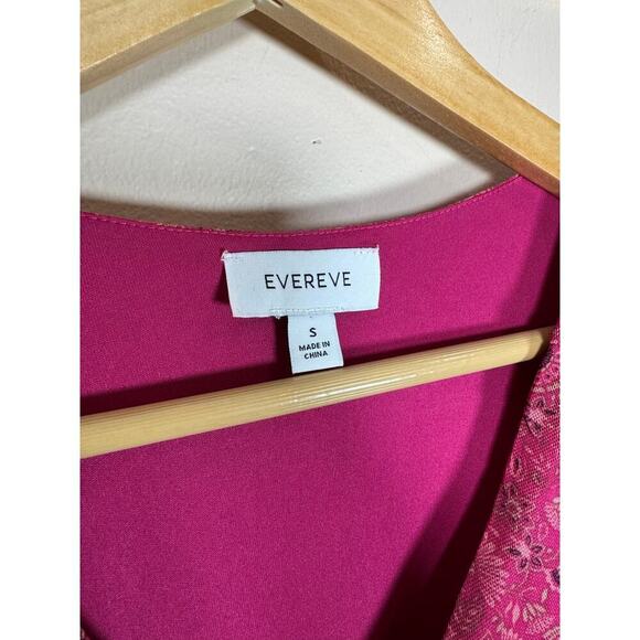 EVEREVE Elena Ruffle Sleeve Floral V Neck Midi Dress Womens S cottage Stretch - Picture 9 of 10